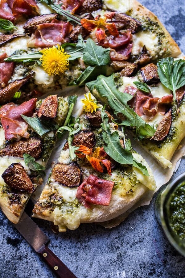 Dandelion-Green-Pesto-Fresh-Fig-and-Gorgonzola-Pizza-with-Prosciutto-1.