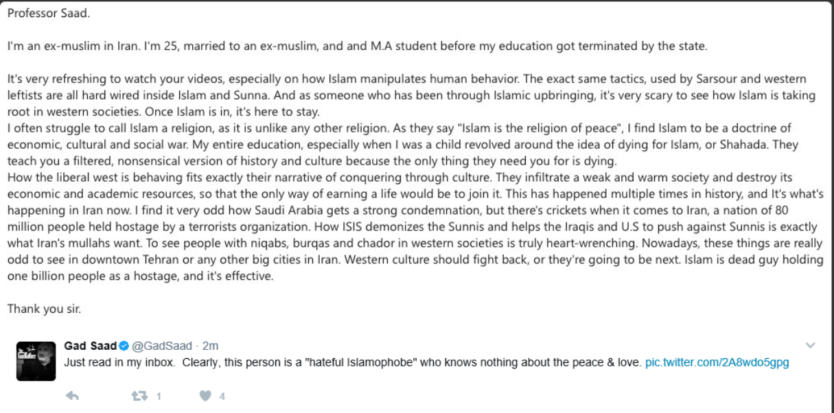 iranian islamophobe.